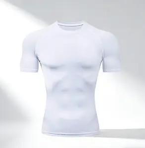 Men's Compression Shirts Short Sleeve Athletic Workout T-Shirt Cool Dry Sports Baselayer Running Undershirts Tops Quick Drying Top Gym Outfits Fitness Training Top Breathable Fitness Casual Activewear
