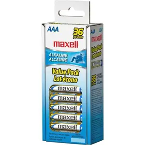 Maxell Aaa Gold Series Alkaline Batteries Bulk Retail Pack - 36 Pack
