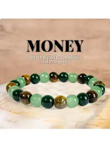 Bracelet With Green Aventurine Stone Tiger Eye Stone - Lucky Bracelet - Attracting Wealth, Abundance, And Prosperity Amethyst Crystal Fortune Charm