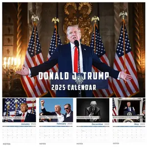 Trump Calendar 2025 Donald Trump Gifts Monthly Wall Calender 12 Month | American Made In The USA MAGA