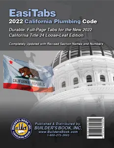 2022 California Plumbing Code, Title 24 Part 5 Loose-Leaf EasiTabs