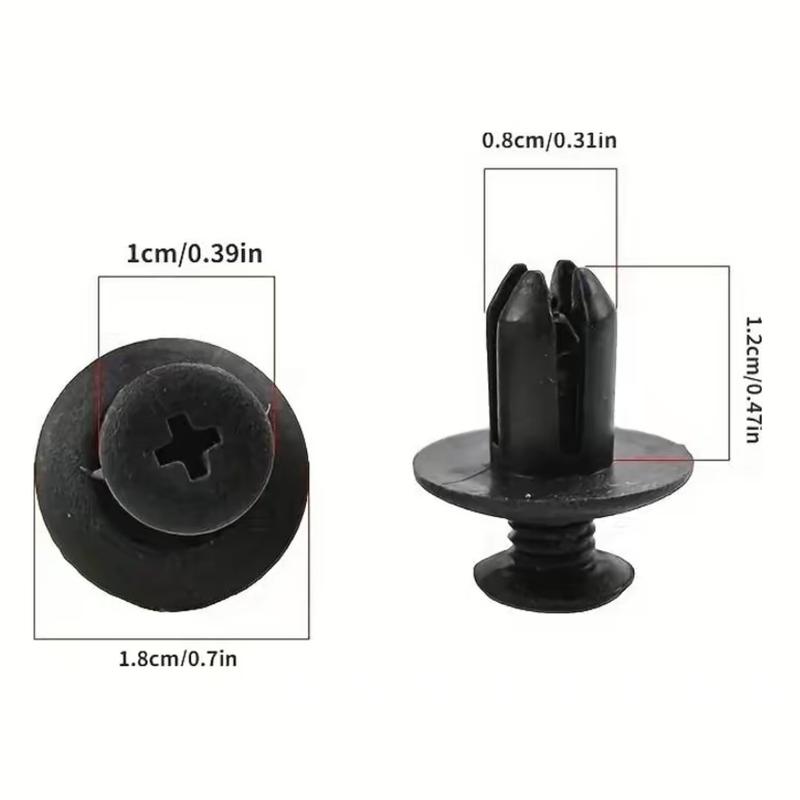 200PCS Car Clips for Hole Plastic Rivets RetainerFender Push Pin Fastener Bumper-a total of 6sizes Automotive Accessories Truck Detailing Custom Decor Carbon clavicular car clip