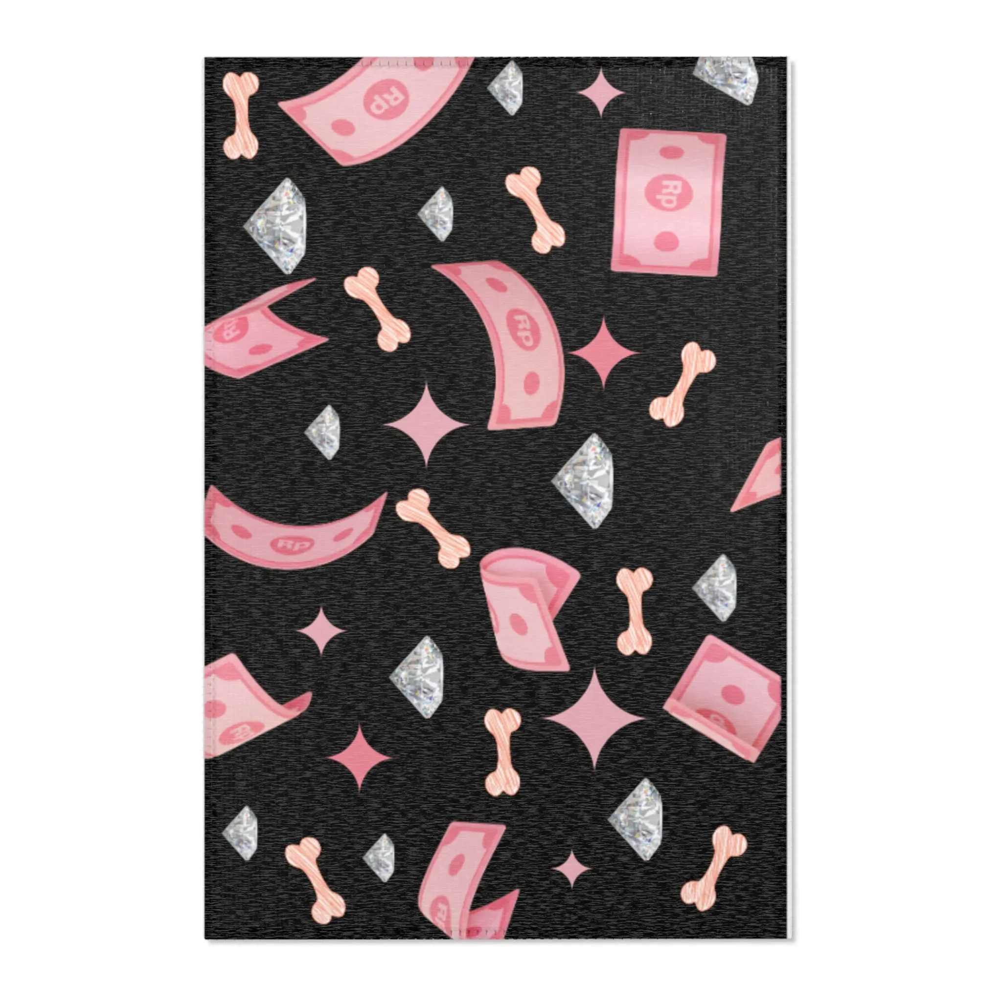 Dog Printed Area Rug for Pup, Pet Rug, Puppy Play Mat, Animal Lover Home Decor, Cute Doggy Accent Carpet