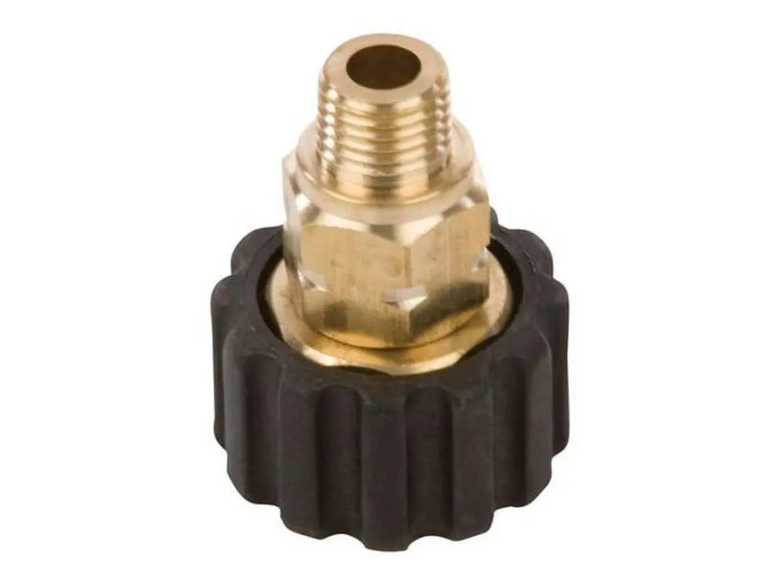 Forney 75107 M22F x 0.25 in Male Screw Coupling, 5800 PSI, M22F x 1/4" Fitting for Common Pressure Washer Equipment