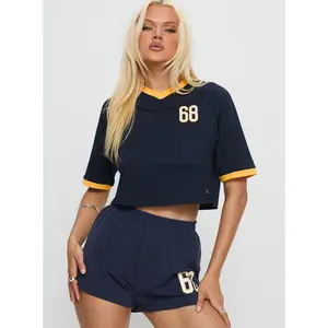 UC Berkeley Cropped Soccer Jersey Tee Blue