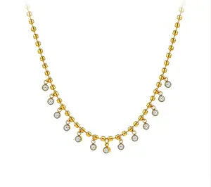 Sparkle CZ Drop Necklace Water Resistant