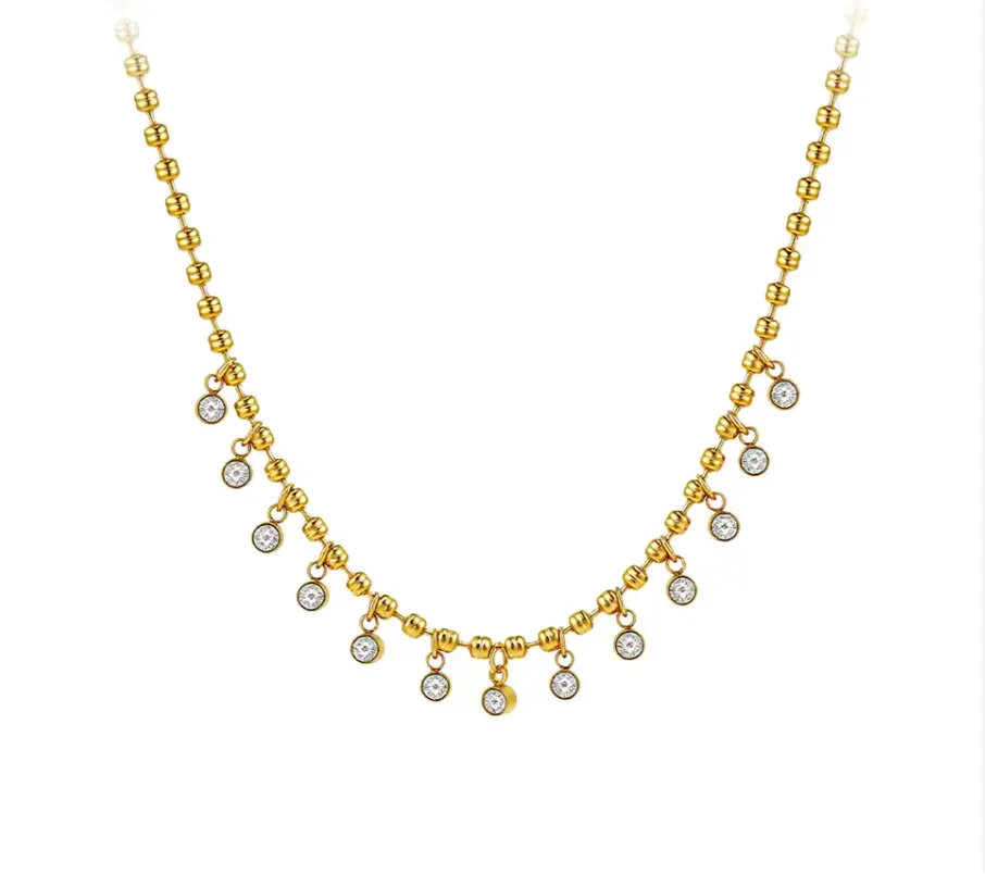 Sparkle CZ Drop Necklace Water Resistant