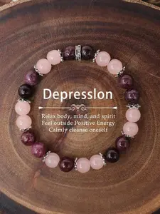 Women's Beaded Bracelet, Stress Relief Jewelry, Relaxing Crystal Wristband, Perfect Gift for Friends, Festival Present Idea