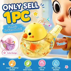 1pc interesting water bird whistle teaching tool, water-powered imitation bird call, training-style flute for exercising oral muscles, fun voice early education beginner blowing trainer, excellent holiday gift and teaching aid, Play Infant Sensory