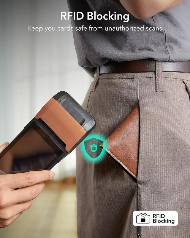 ESR Geo Wallet with Find My, RFID Blocking, Wallet for Men, Wallet Tracker(iOS 14.5 Above Only), Holds 9 Cards and 15 Bills, Replacement for AirTag Wallet, Slim Bifold Card Holder