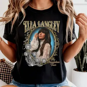 Ella Langley Dandelion Tour Shirt, Vintage Country Music Tee, Floral Western Graphic T-Shirt, Retro Cowgirl Outfit, Fan Gift I2U R44