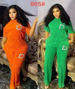 2PC Casual Pluff  Letter Printed Set