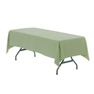 60 x 126 Inch Rectangular Polyester Tablecloth Sage
