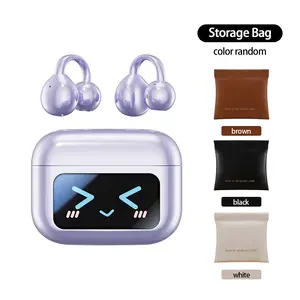 SummerWins Clip On Ear Headphones with Full Color Touchscreen Bluetooth 5.4 Noise Cancelling Waterproof Smart Wireless Earphones for Faster Stable Connection