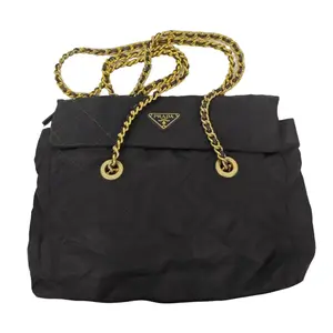 Pre-owned France Crossbody Bags Prada — Black and Gold Flap Chain Bag（SZ H05879 ）