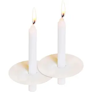 150 Packs Unscented White No Smoke Church Candles with Drip Protectors for Devotional Candlelight Vigil Service