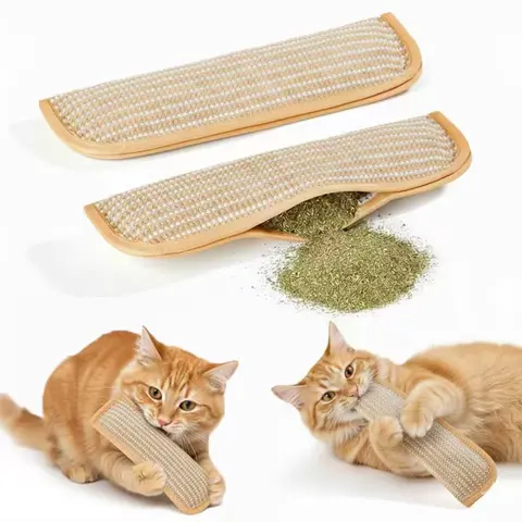 Interactive  Chew Toy with [6000mg A+ Organic ], Soft Sisal Material Scratching and  Cat Toys for Indoor Kittens, Drives Bored Cats Crazy with Fun catnip