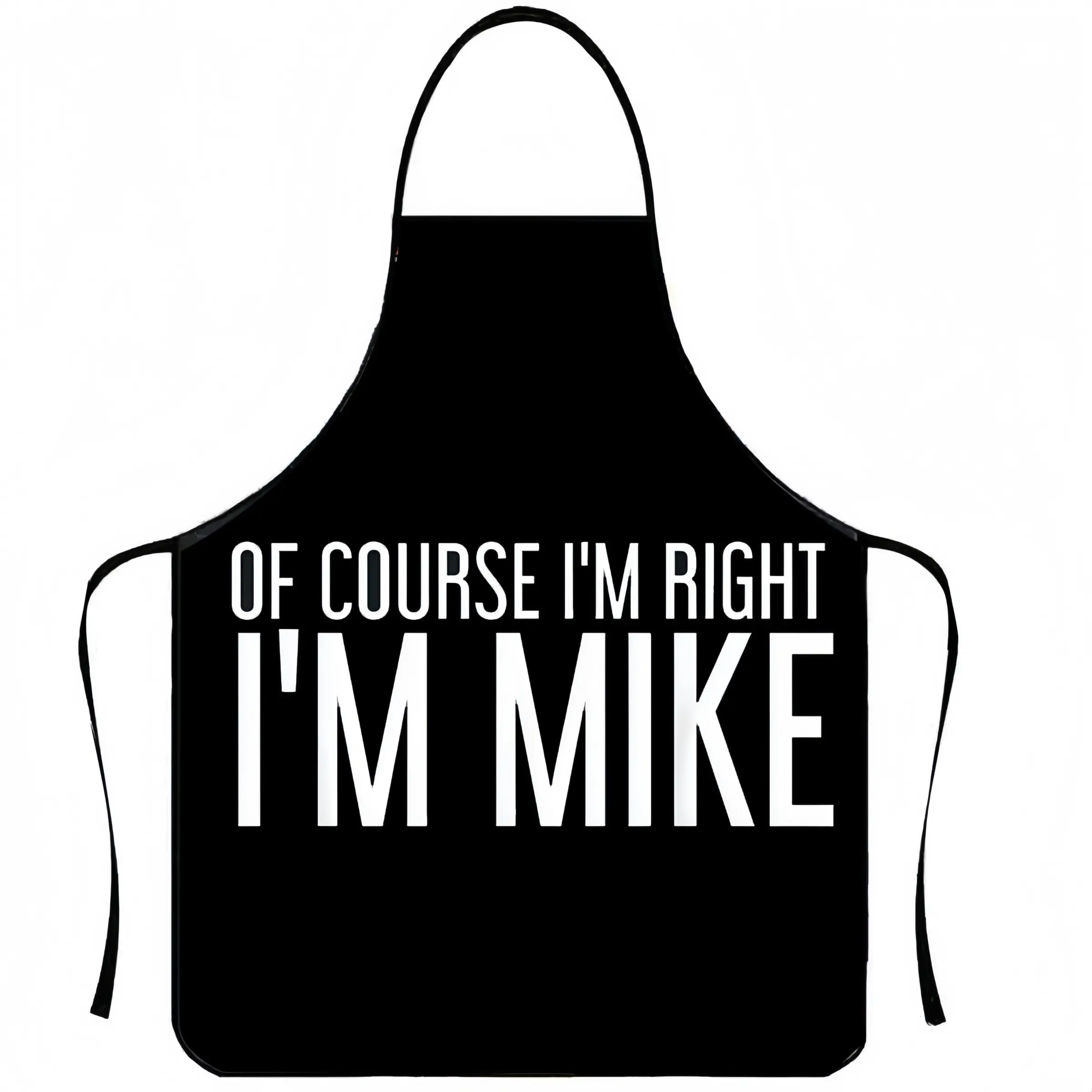 Funny I AM MIKE Pattern Polyester Apron, 1 Count Unisex Novelty Cooking Aprons, Christmas Gift, Winter Apron for Women,Thanksgiving Gift,Nails Design Tool, Nail Tech,Apron for Husband,Apron for Men, Kitchen Apron