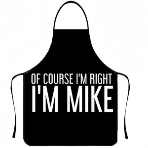 Funny I AM MIKE Pattern Polyester Apron, 1 Count Unisex Novelty Cooking Aprons, Christmas Gift, Winter Apron for Women,Thanksgiving Gift,Nails Design Tool, Nail Tech,Apron for Husband,Apron for Men