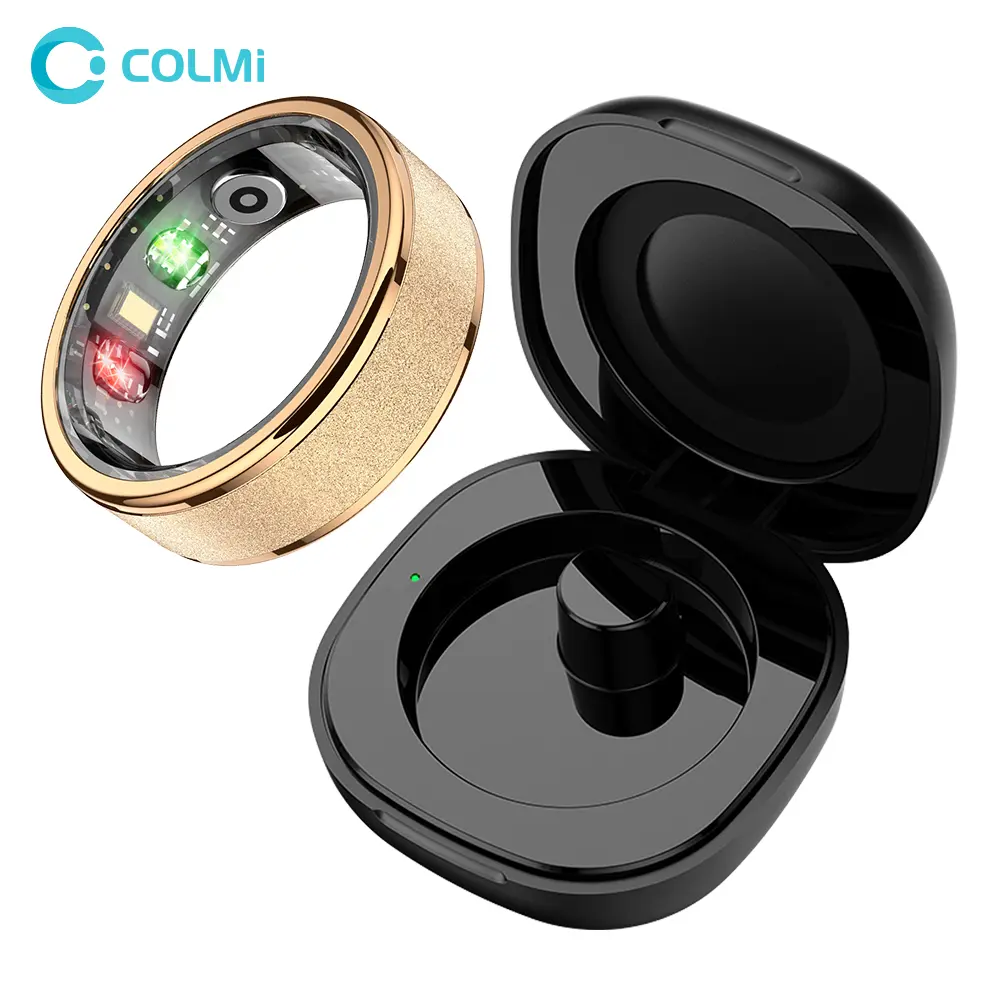 COLMI R10 Smart Ring - 5 ATM Waterproof Wireless Fitness Tracker for Female, Wearable Devices with Charging Box & Q Ring App, Ideal Couple Gift