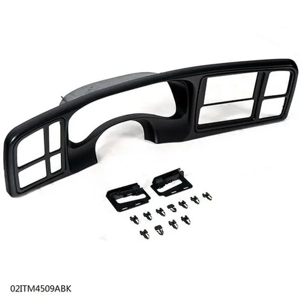 CROSSDESIGN Matte Plastic Double DIN Dashboard Cover Dash Kit for 99-02 Chevy Silverado & GMC Sierra Trucks,toolupgrade