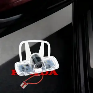 Hugexpen 2PCS High-Definition LED Car Door Light Projector with HD Glass Lens for Honda Accord Spirior Odyssey Elysion CR-Z Crosstour Pilot High Brightness Easy Installation