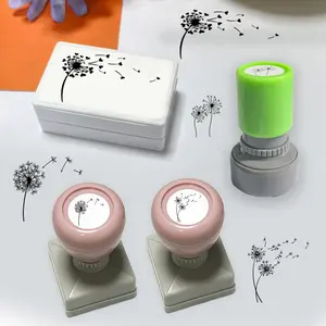 Dandelion Pattern Stamp Disappearing Time Beautiful Memory Diary Ink Stamps 4 Styles Automatic Ink Output