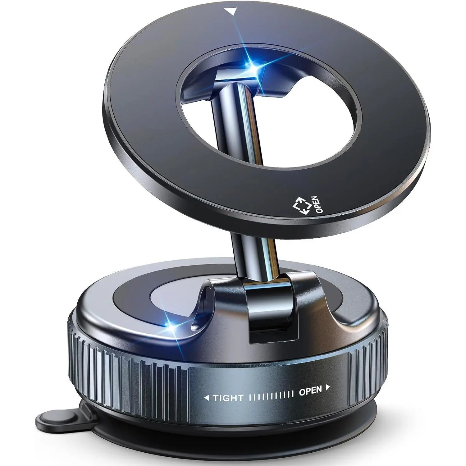 Magnetic suction cup Magsafe car phone holder for iPhone 12 to 17 series, 360-degree adjustable, pocket-sized and foldable