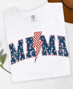 Comfort Colors MAMA SHIRT, patriotic shirt, 4th of July shirt, comfort colors shirt, fourth of July shirt, American mama shirt, Memorial Day shirt, mama - LORA ATCHER