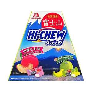 HI-CHEW Japanese Fuji Mountain Limited Edition Chewy Candy - Yamanashi Peach & Shizuoka Crown Melon Flavors, 86g