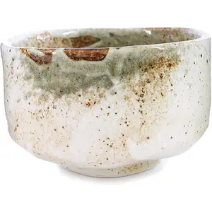 Japanese Handcrafted Matcha Tea Bowl Beige, Matcha Tea Cup for Ceremony, Authentic Pottery Yuki Shino Chawan