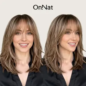 OnNat Effortless Chic Wig | 14" Shadow Rooted Balayage Lob | Scalpiana Lace Melt