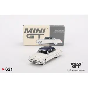 MiniGT 1:64 Lincoln Capri 1954 – Arctic White / Atlantic Blue- MiJo Exclusive #631