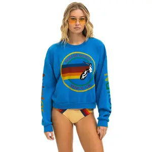 AVIATOR NATION RELAXED CREW SWEATSHIRT - OCEAN