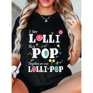 100% Cotton Funny Lolli Pop Lollipop Grandmother Grandfather Shirt Gift T-Shirt