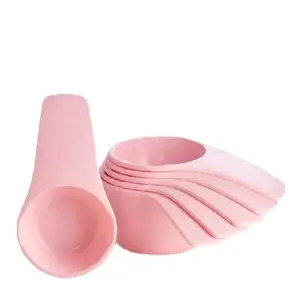Pink Measuring Cups  - 6 Sizes with Ergonomic Design, Space Saving for Compact Storage, Dishwasher Safe, Pink Color