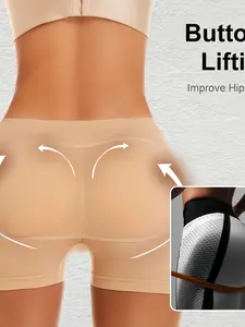 Women's Seamless Butt Lifter Shapewear Panties, Waist Cincher Fake Buttocks Enhancer, Comfortable All-Day Wear, Casual Style, Padded