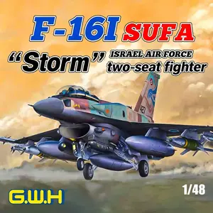 Great Wall L4835 1/48 F-16i Sufa Israeli 2-Seat Air Force Fighter Model Kit, Detailed Scale Aircraft Hobby Gift, Collectible Military Models