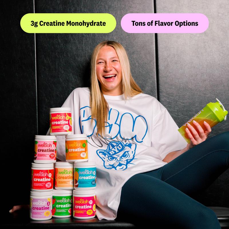 Wellah Creatine | Creatine Monohydrate Supplement For Woman | 3g of  creatine monohydrate   Per Serving | 50 Servings | creatine for women | tiktok shop deals |  gym essentials women |  supplements for women | nurse essentials |