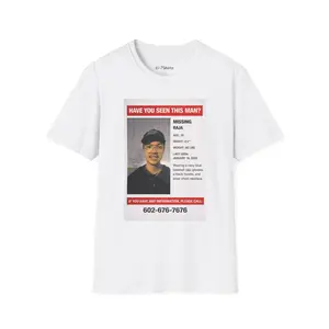 Copy of Missing Person Poster T-Shirt | Photo ID, Reported Details, Contact Number