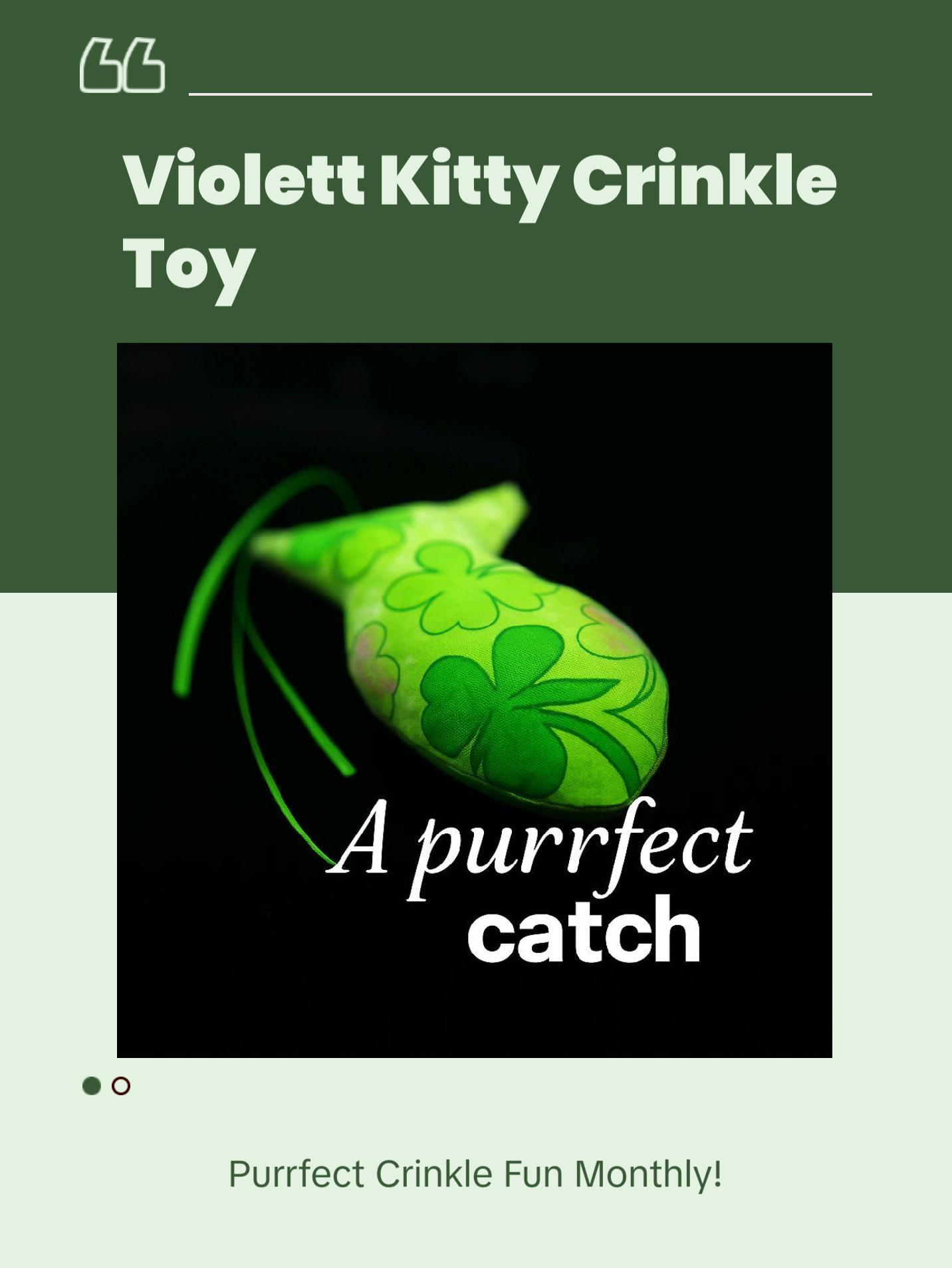 VIOLETT COLLECTION    Kitty Crinkle Toy With Cat Nip- New Themes Monthly