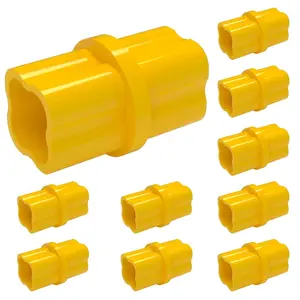 Formufit 1" Yellow PVC Coupling, Furniture Grade, Internal Fit, Pack of 10