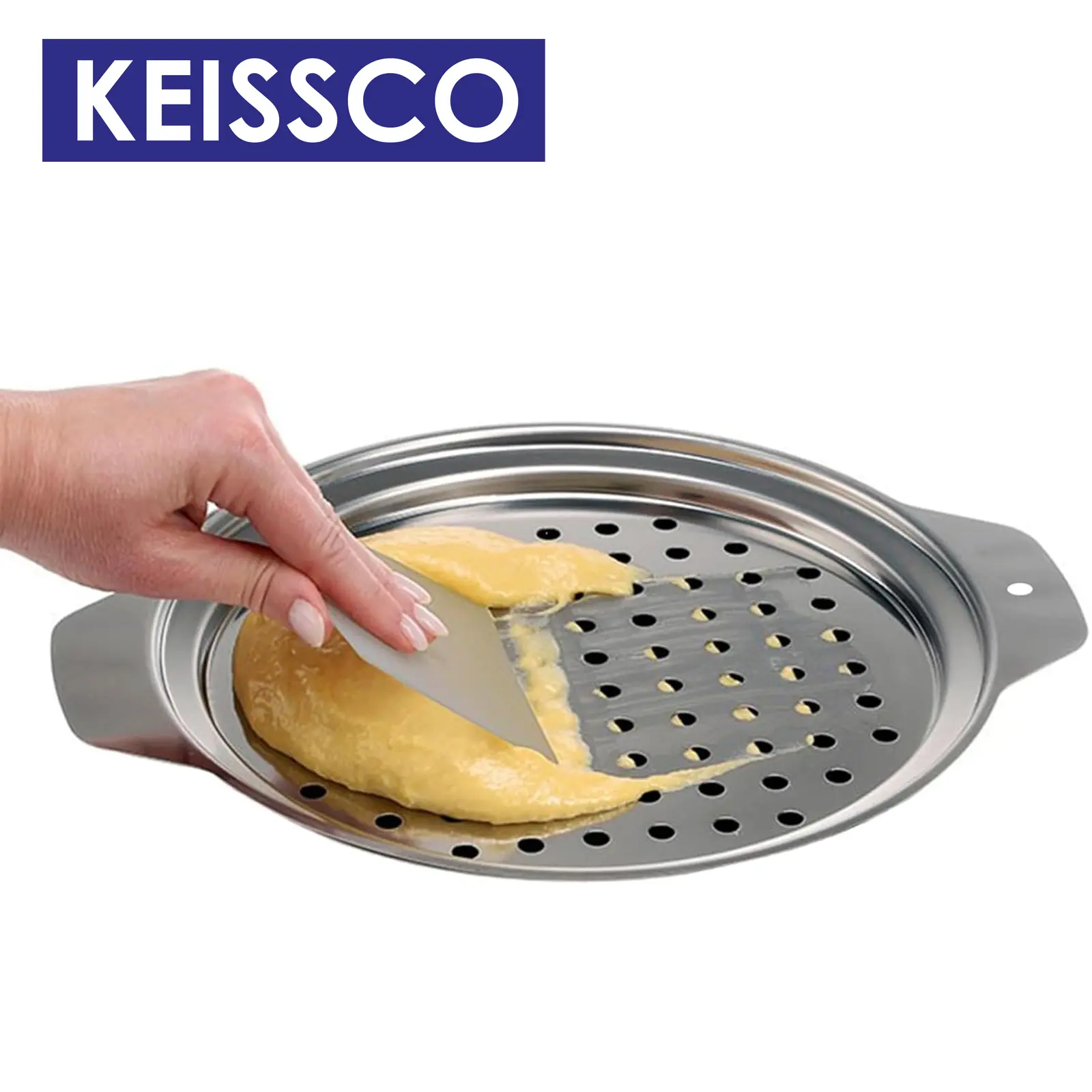 Stainless Steel Spaetzle Maker Lid with Scraper Traditional German Egg Noodle Maker Pan Pot Spaghetti Strainer