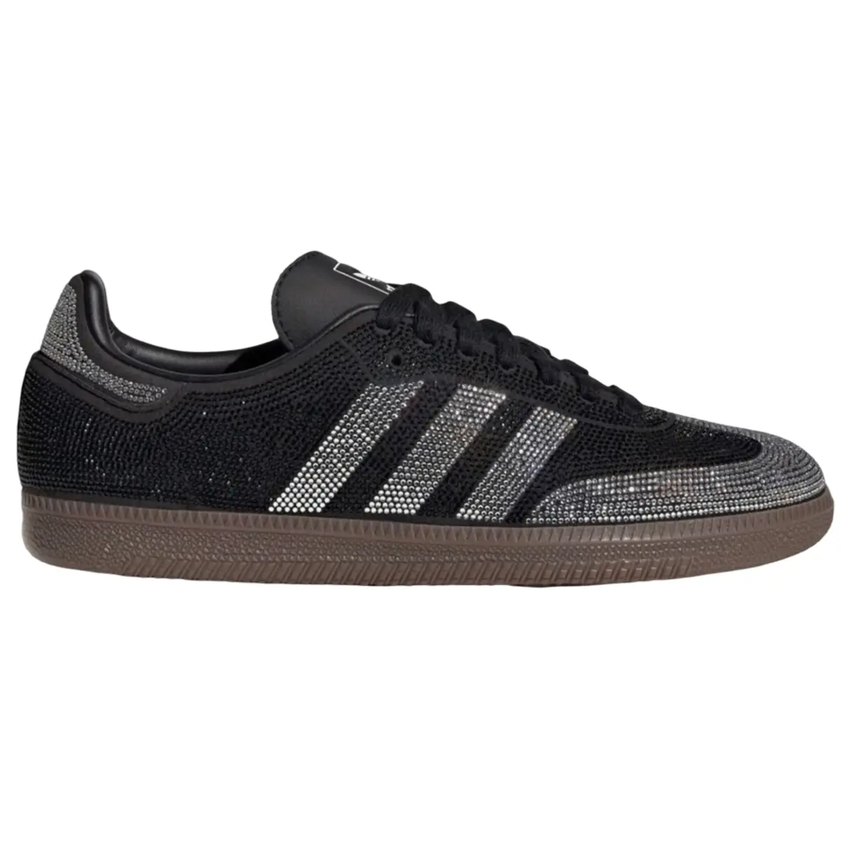 adidas Samba OG Rhinestone Black Silver Women's Fashion Shoes New