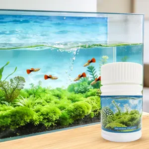 Fish Tank Algae Remover Tablets, Effectively Removes Water and Impurities, Portable Small Bottle, Specialized Fish Tank Cleaning