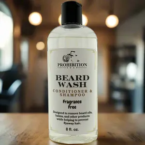 Prohibition Soap | Beard Wash | Conditioner & Shampoo, Designed to Remove Leave-In Products 8 Fl. oz. Foam Cleanser