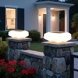 Outdoor Solar Square Column Light, 2 Lighting Modes, Suitable for Fence Posts, Garden Pathways, Staircase Decor, Perfect for Courtyard Ambiance