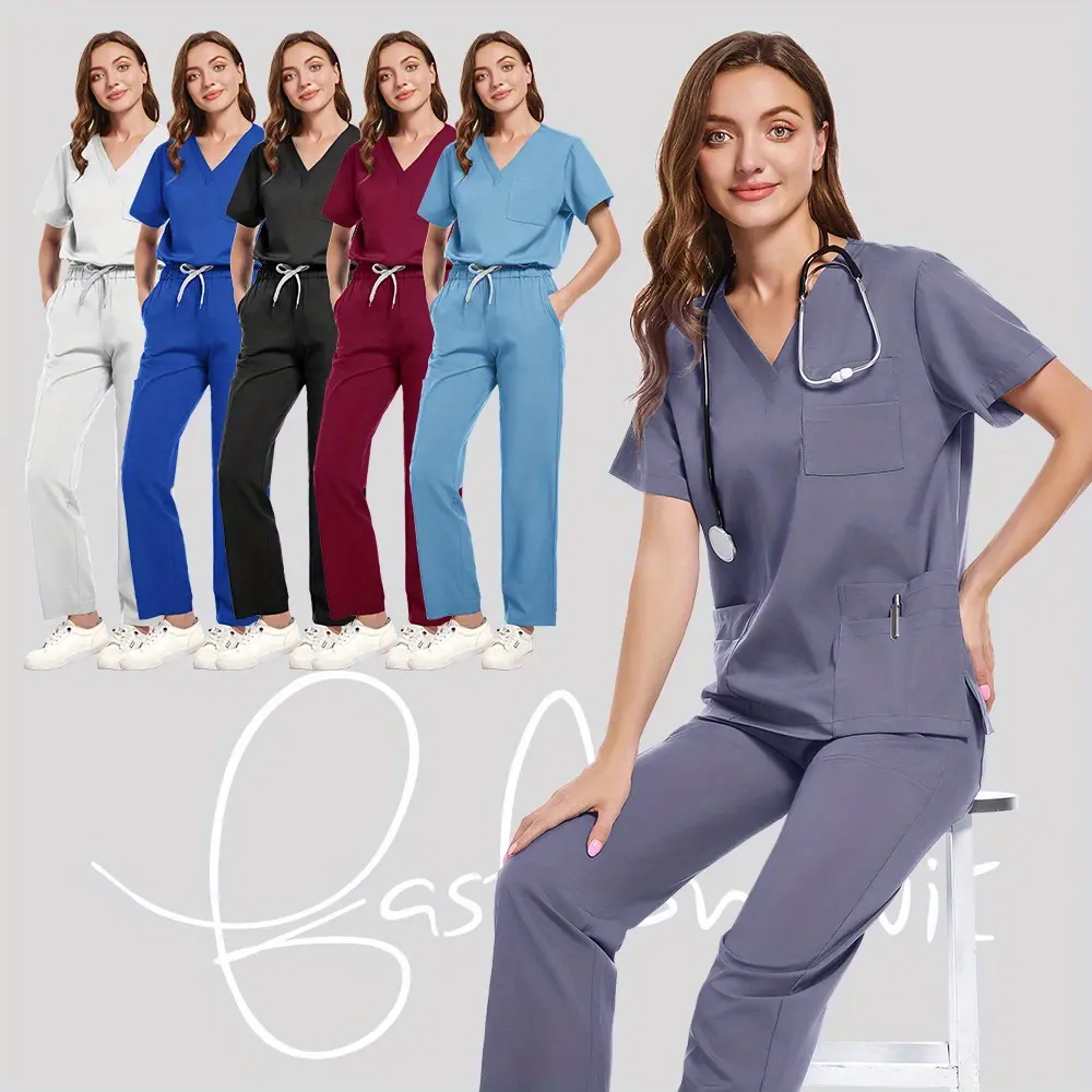 Uniform Nurse Women Costume Scrub Joggers Sets Nursery Children's Playground Work Wear Comfortable Suit Uniforms