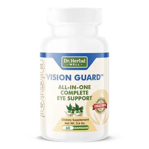 VISION GUARD EYE HEALTH Natural Herbal Supplement By Dr. HW (60 Capsules) Fitness Healthcare