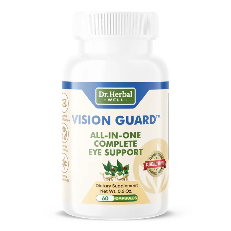 VISION GUARD EYE HEALTH Natural Herbal Supplement By Dr. HW (60 Capsules) Fitness Healthcare
